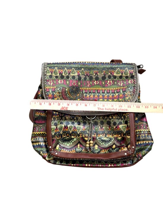 Sakroots Women\'s Backpack Bag Convertible Multicolor Elephant Canvas Hippie Boho
